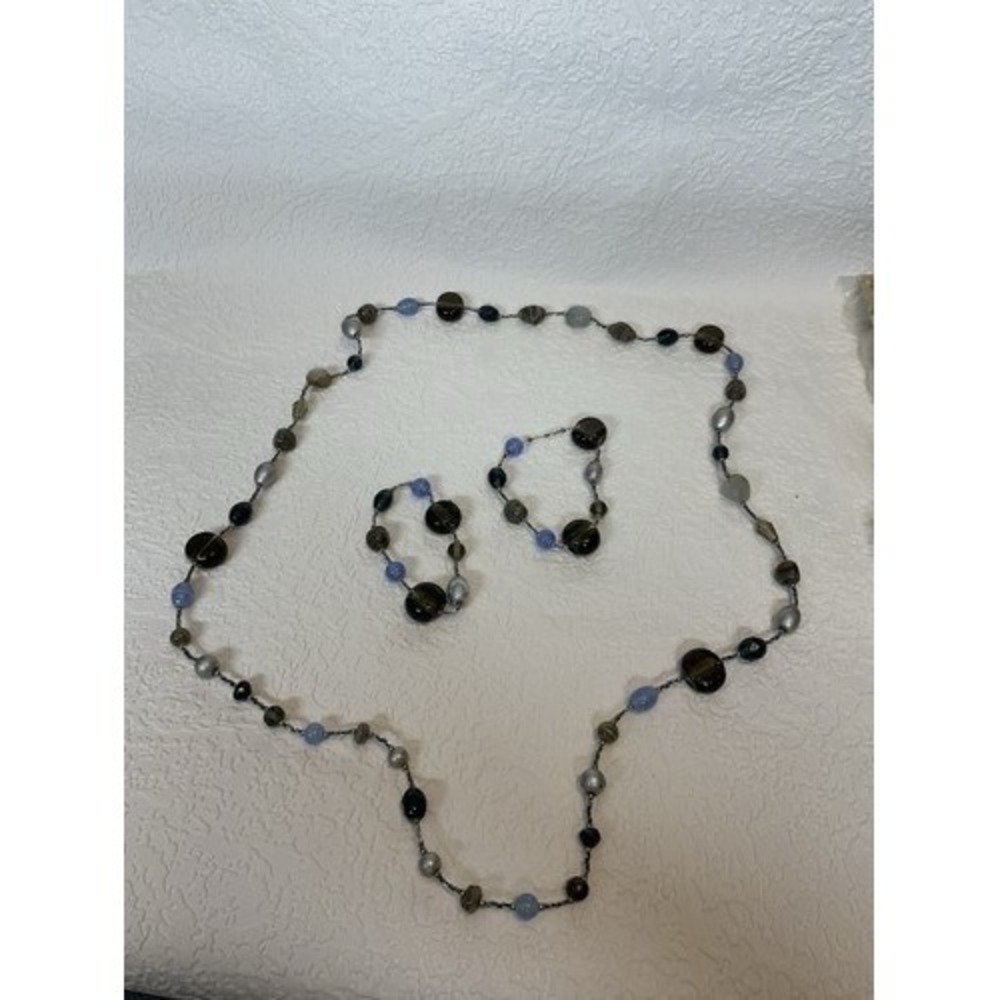Vintage Set Of 3 Tree Premier Jewelry Lakeside Necklace & Bracelets